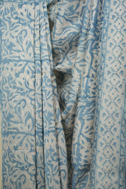 Sky Blue HBP Cotton Silk Saree With Maheshwari Border - SRSBCSS1830