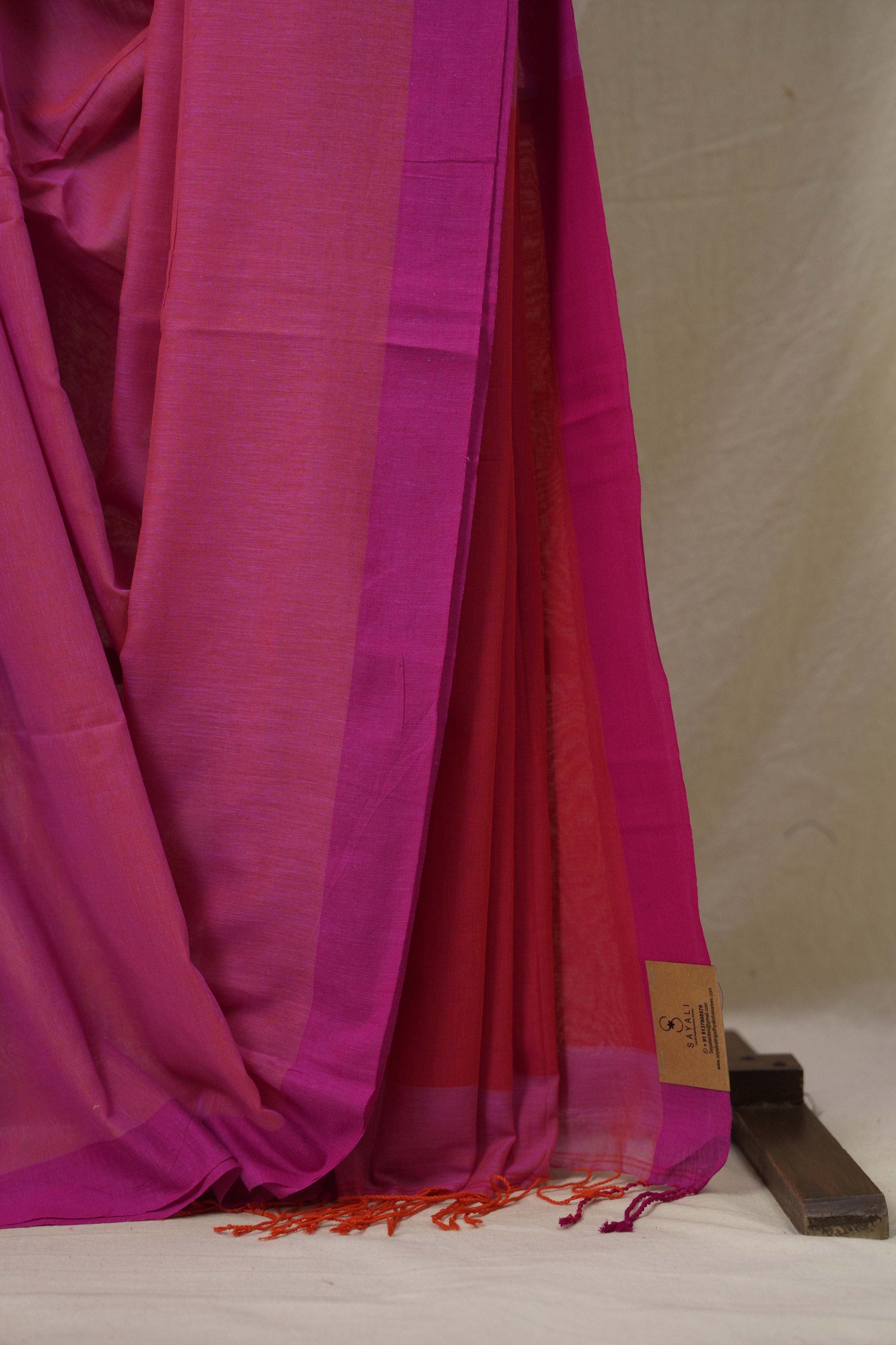 Pink Bengal Cotton Saree - SRPBCS151