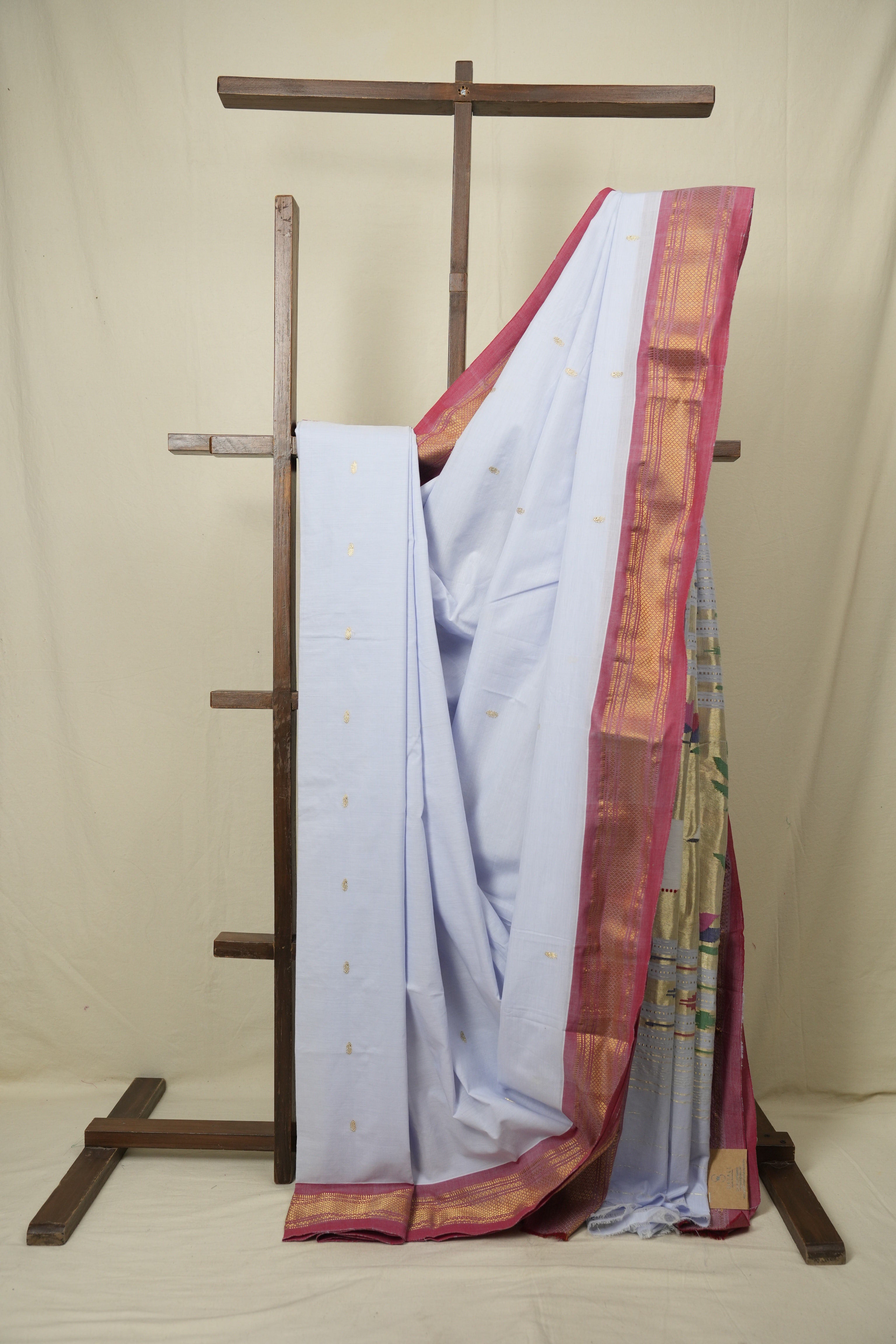 Lavender Cotton Paithani Saree - SRLCPS788