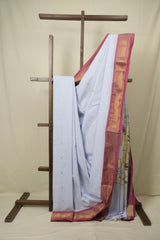 Lavender Cotton Paithani Saree - SRLCPS788