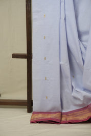 Lavender Cotton Paithani Saree - SRLCPS788