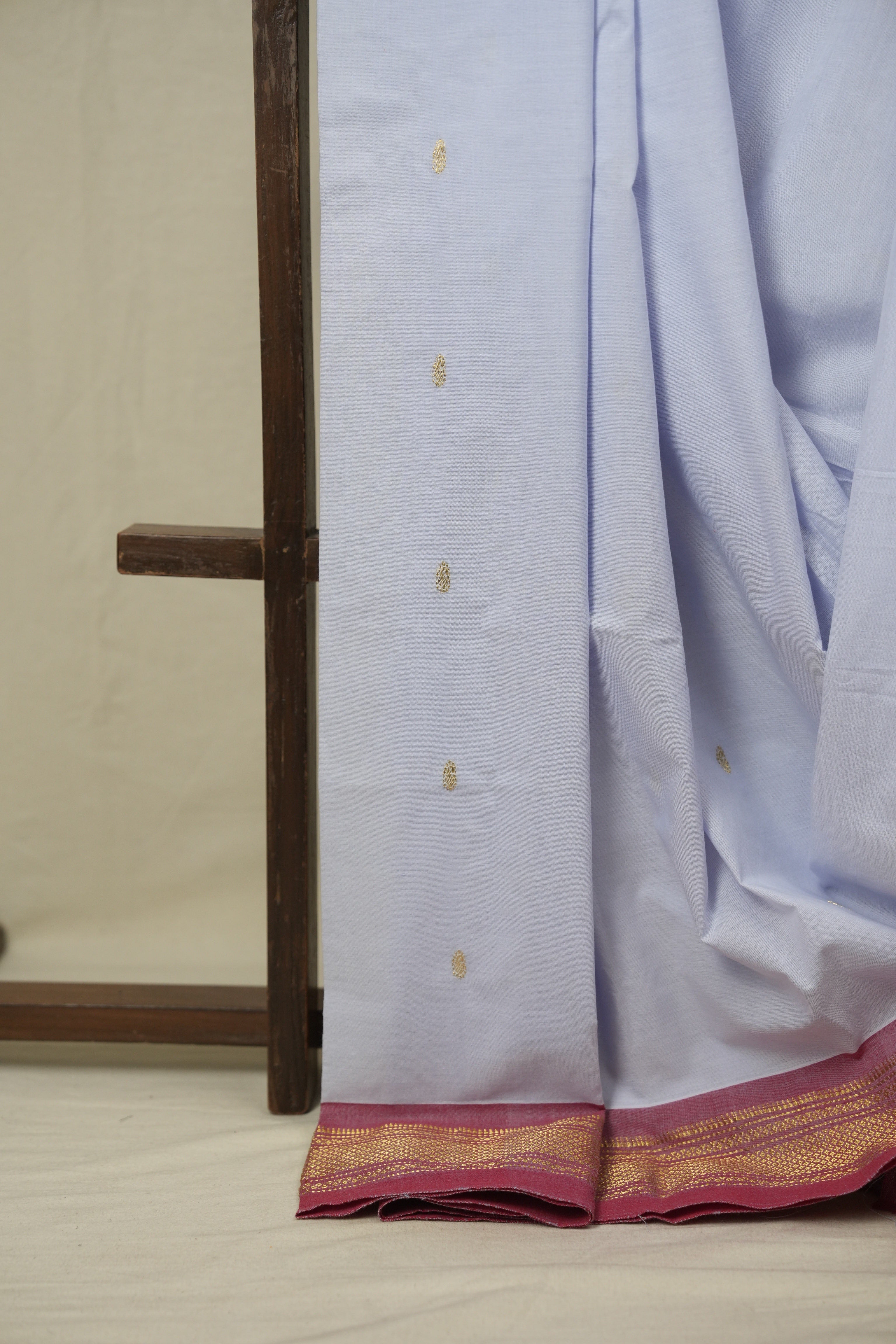 Lavender Cotton Paithani Saree - SRLCPS788