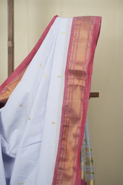 Lavender Cotton Paithani Saree - SRLCPS788