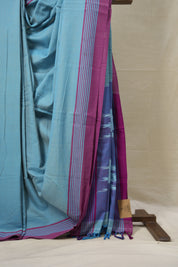 Light Blue Cotton Ilkal Saree  - SRLBCIS700