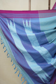 Light Blue Cotton Ilkal Saree  - SRLBCIS700