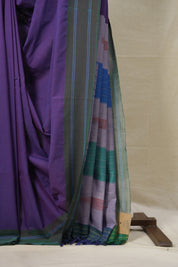 Purple Cotton Ilkal Saree  - SRPCIS654