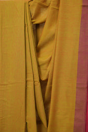 Mustard Bengal Cotton Saree - SRMBCS139