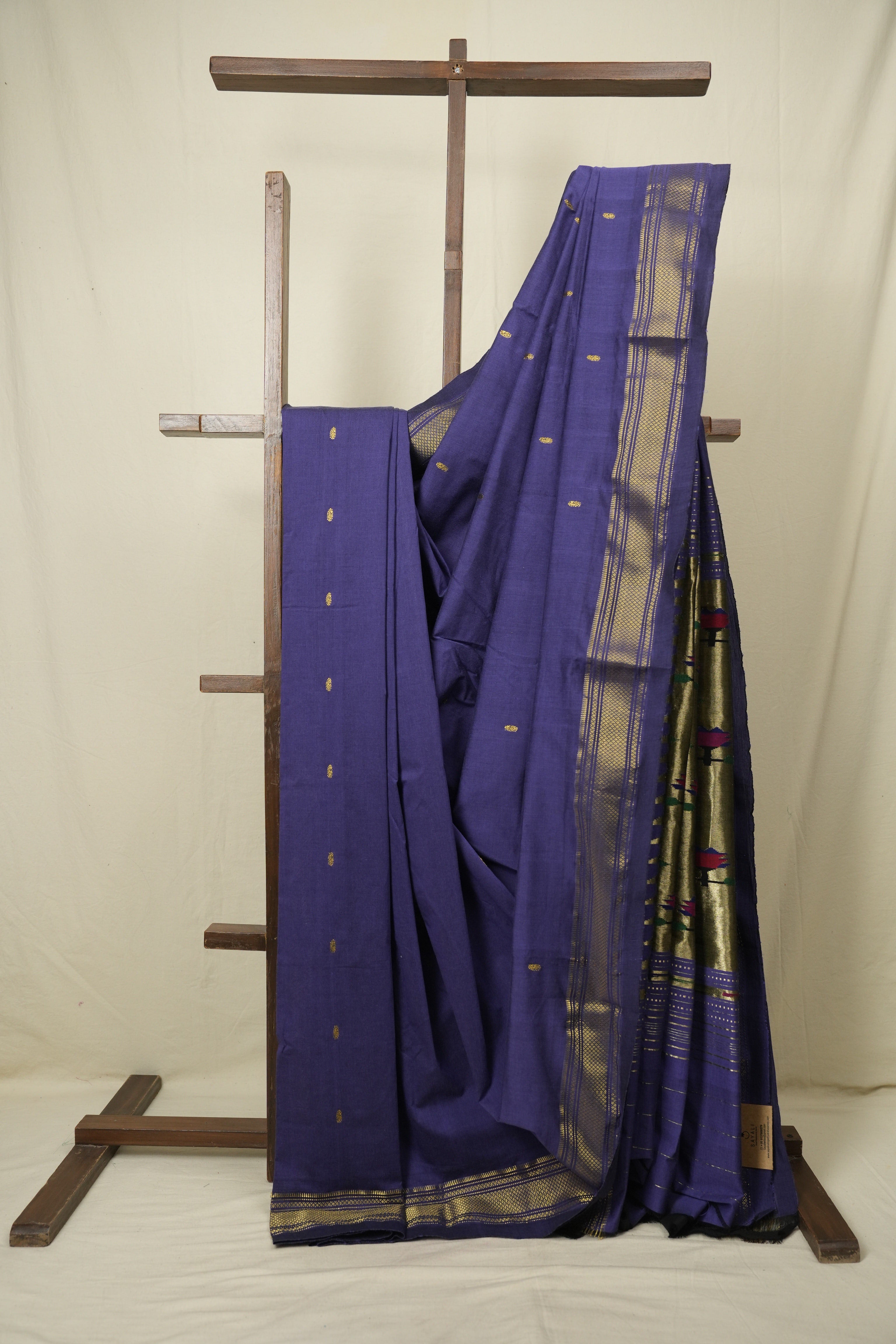 Purple Cotton Paithani Saree - SRPCPS799