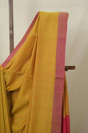 Mustard Bengal Cotton Saree - SRMBCS139