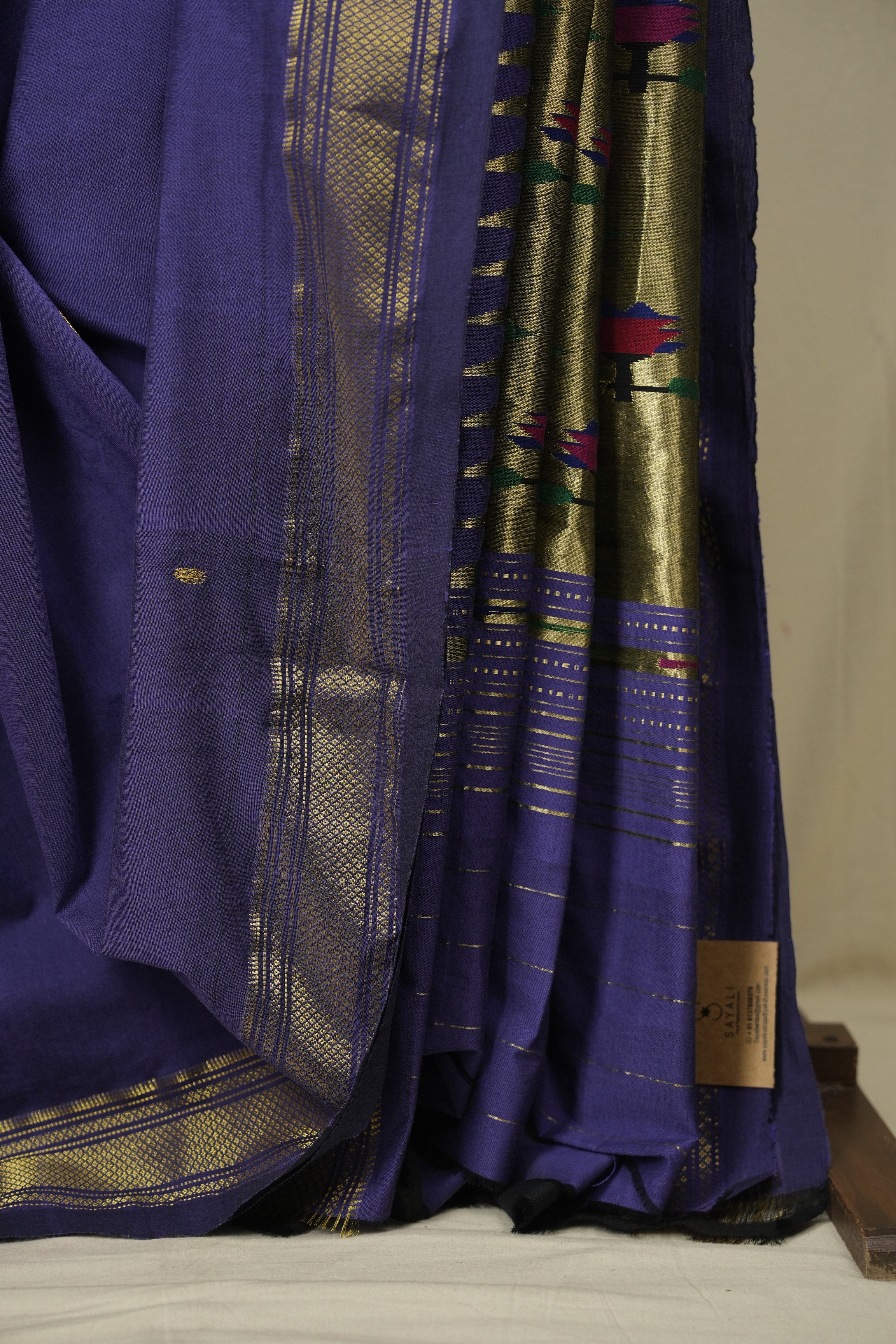 Purple Cotton Paithani Saree - SRPCPS799