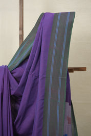 Purple Cotton Ilkal Saree  - SRPCIS654
