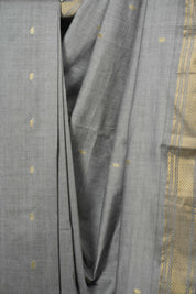 Grey Cotton Paithani Saree - SRGCPS796