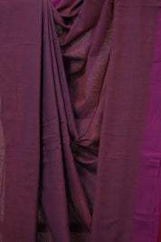 Plum Purple Bengal Cotton Saree - SRPPBCS153