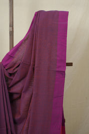 Plum Purple Bengal Cotton Saree - SRPPBCS153