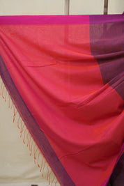 Plum Purple Bengal Cotton Saree - SRPPBCS153