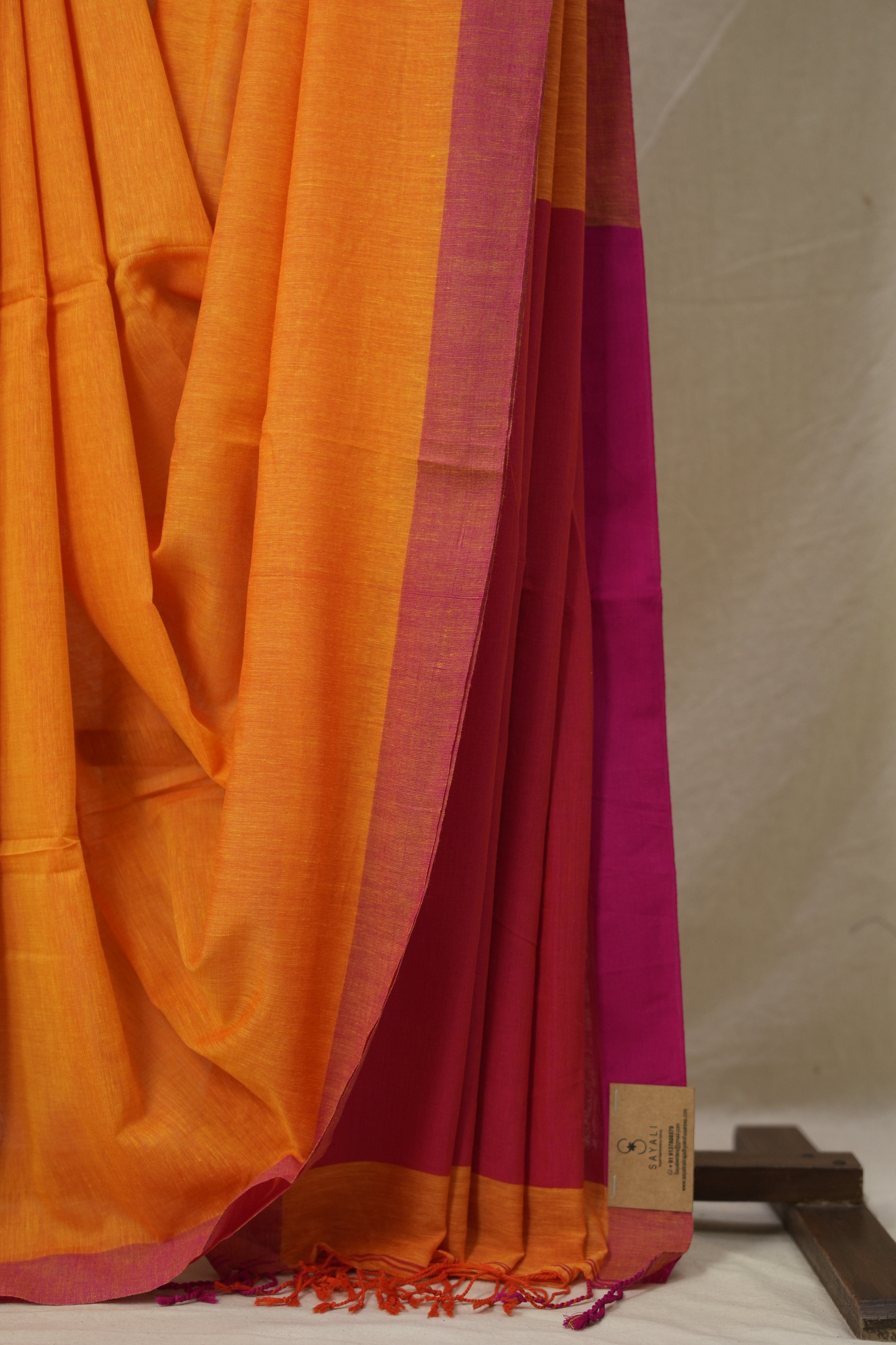 Yellow Bengal Cotton Saree - SRYBCS137