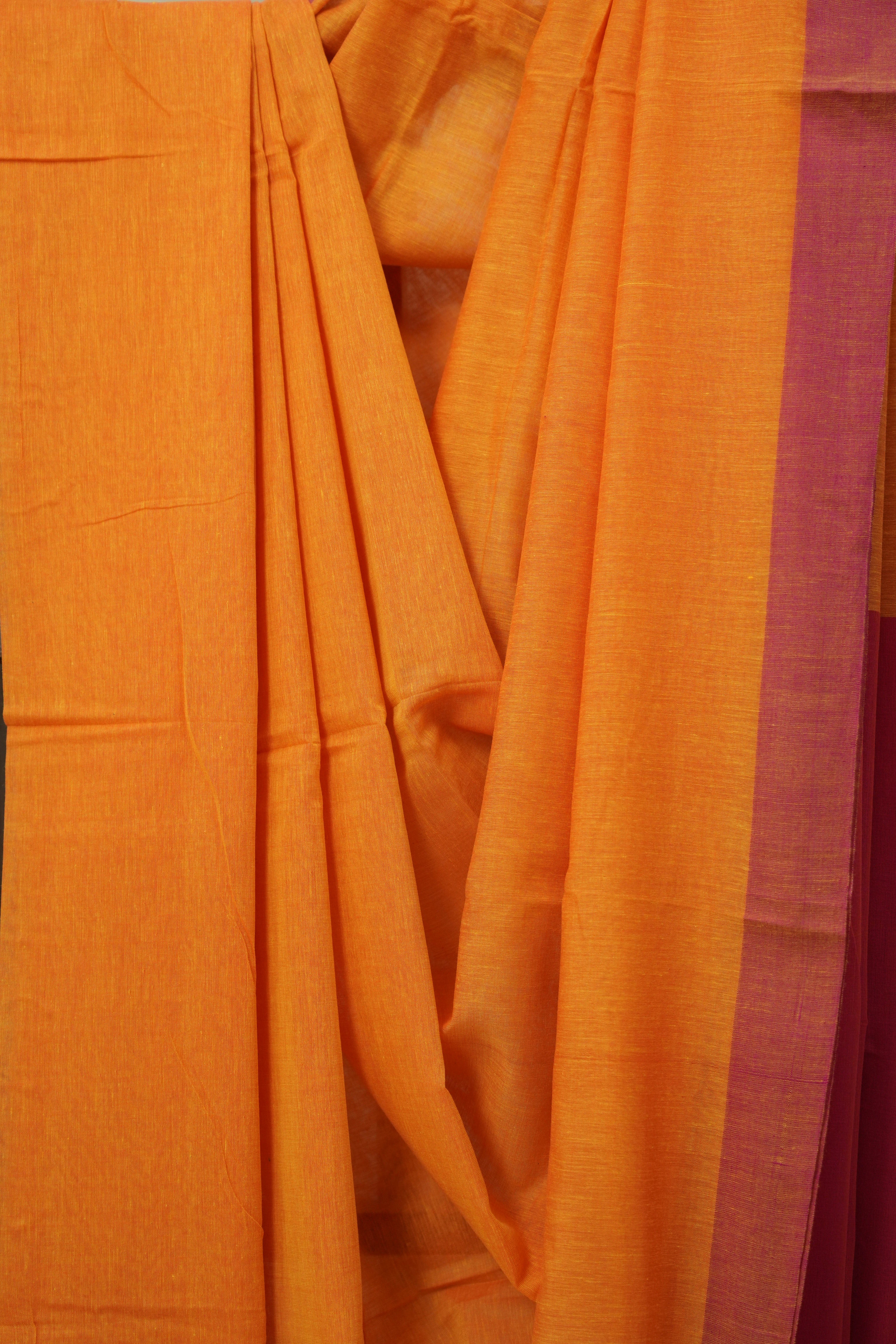 Yellow Bengal Cotton Saree - SRYBCS137