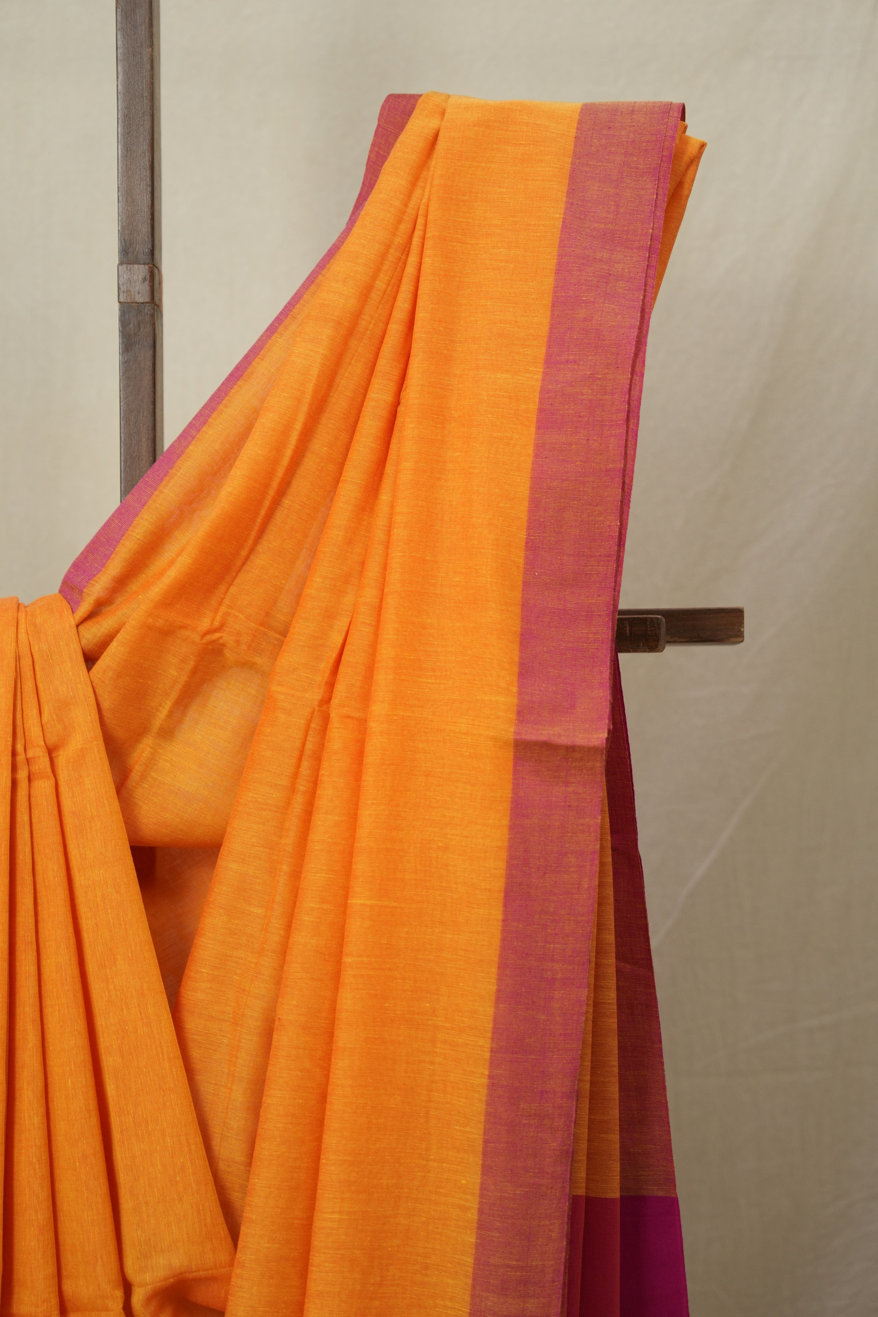 Yellow Bengal Cotton Saree - SRYBCS137