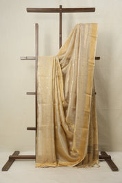 Beige Sequin Tissue Tussar Silk Saree - SRBSTTSS514