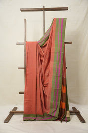 Two Tone Red Cotton Ilkal Saree  - SRTRCIS670