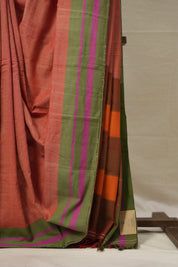Two Tone Red Cotton Ilkal Saree  - SRTRCIS670