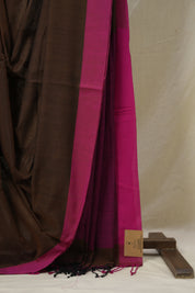 Brown Bengal Cotton Saree - SRBBCS149