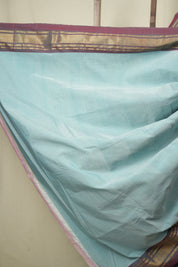 Sea Blue Cotton Paithani Saree - SRSBCPS797