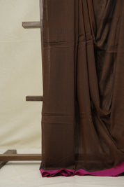 Brown Bengal Cotton Saree - SRBBCS149