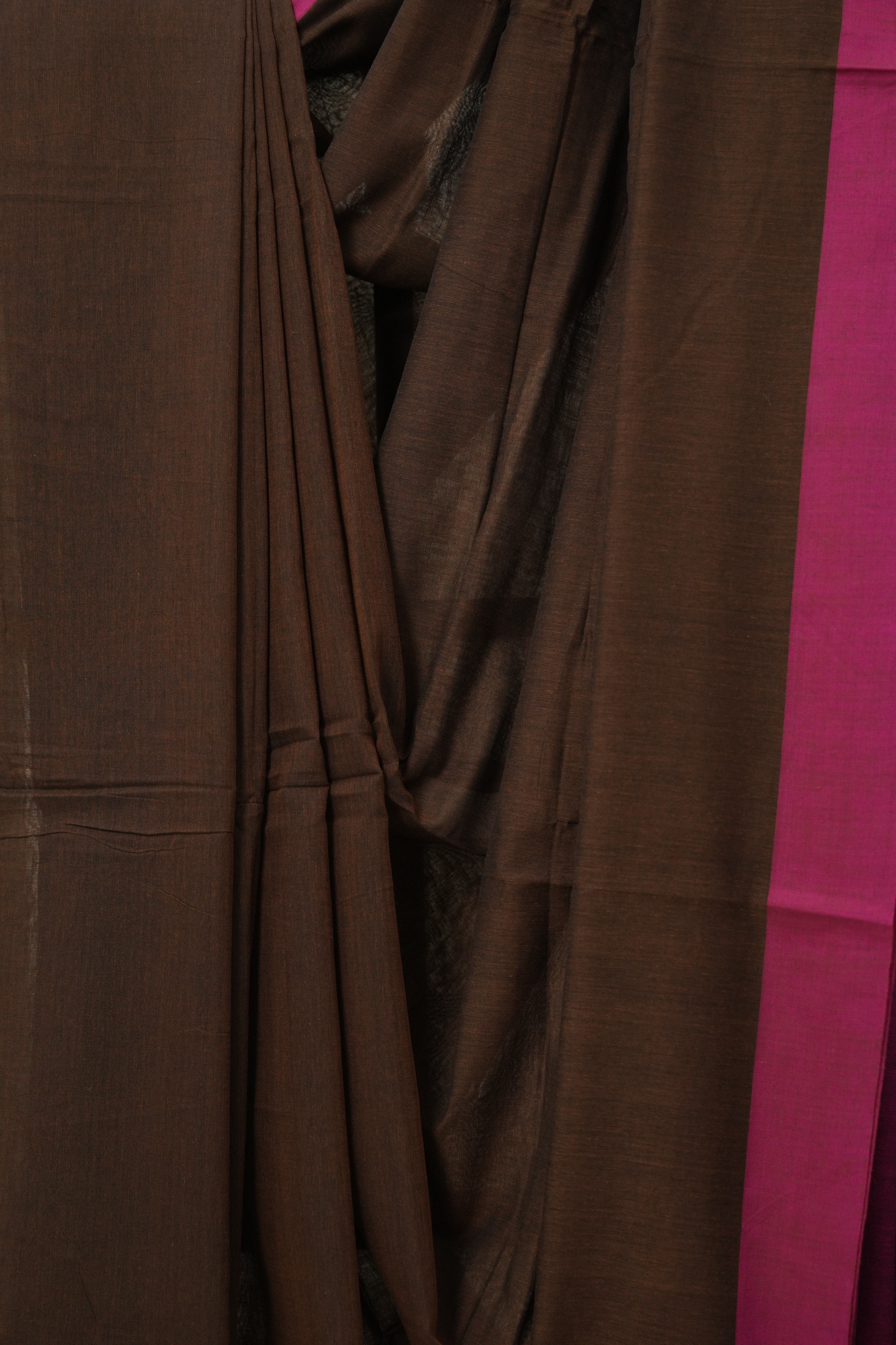 Brown Bengal Cotton Saree - SRBBCS149