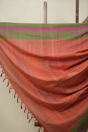 Two Tone Red Cotton Ilkal Saree  - SRTRCIS670