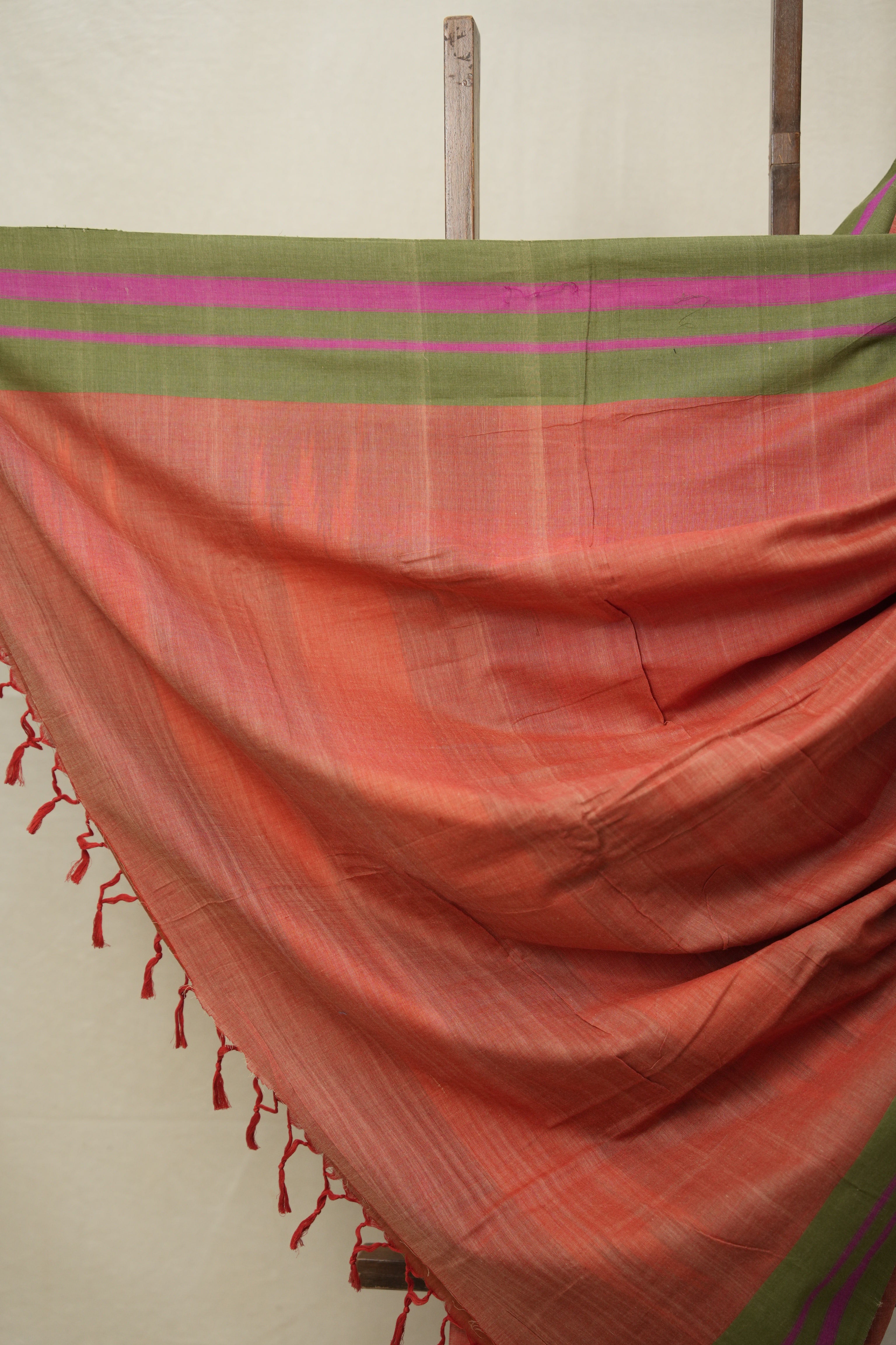 Two Tone Red Cotton Ilkal Saree  - SRTRCIS670