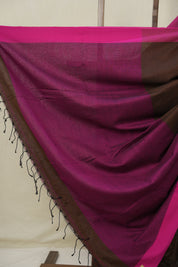 Brown Bengal Cotton Saree - SRBBCS149