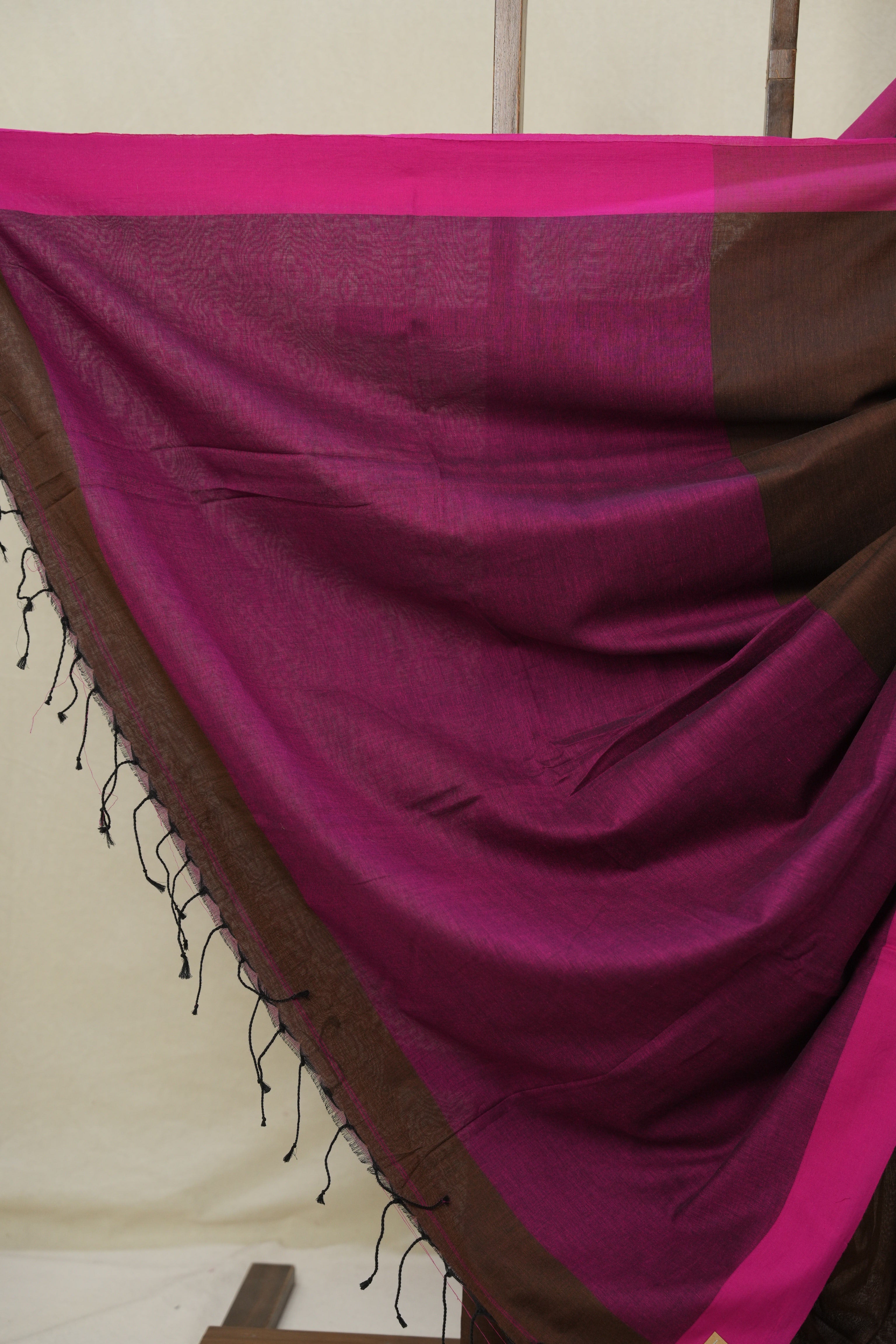 Brown Bengal Cotton Saree - SRBBCS149