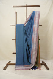 Teal Blue Cotton Ilkal Saree  - SRTBCIS663