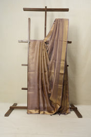 Lilac Gold Tissue Tussar Silk Saree - SRLGTTSS526