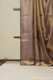 Lilac Gold Tissue Tussar Silk Saree - SRLGTTSS526