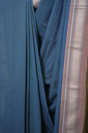 Teal Blue Cotton Ilkal Saree  - SRTBCIS663