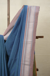 Teal Blue Cotton Ilkal Saree  - SRTBCIS663