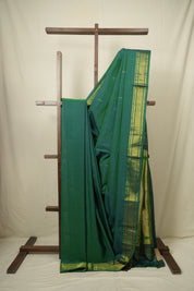 Peacock Green Cotton Paithani Saree - SRPGCPS809