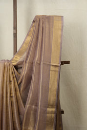 Lilac Gold Tissue Tussar Silk Saree - SRLGTTSS526