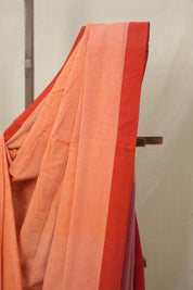 Peach Coral Bengal Cotton Saree - SRLPCBCS157