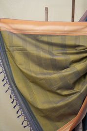 Teal Blue Cotton Ilkal Saree  - SRTBCIS663