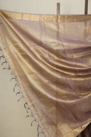 Lilac Gold Tissue Tussar Silk Saree - SRLGTTSS526