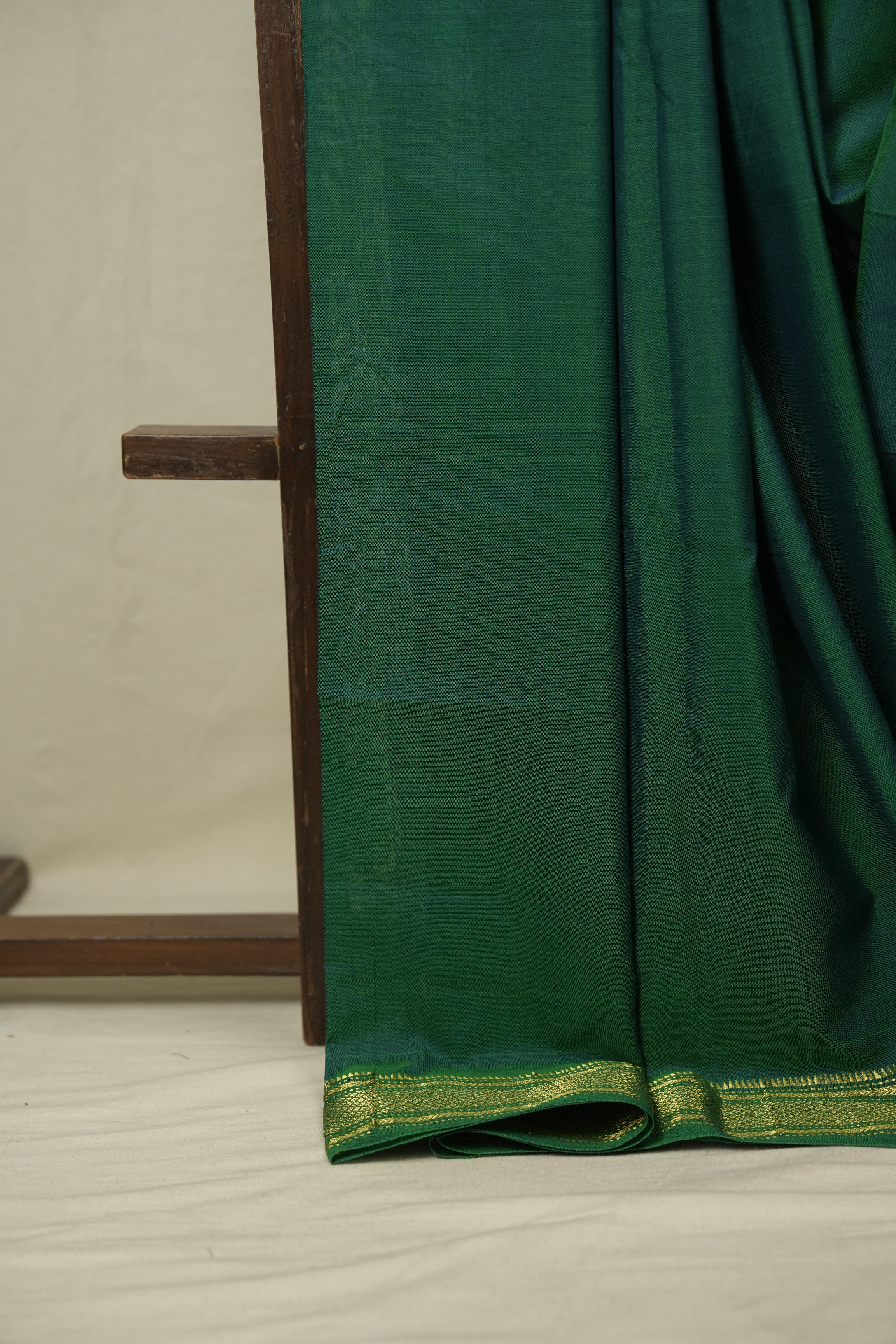 Peacock Green Cotton Paithani Saree - SRPGCPS809