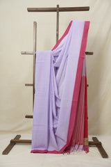 Lavendar Bengal Cotton Saree - SRLBCS156