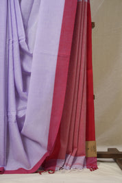 Lavendar Bengal Cotton Saree - SRLBCS156