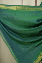 Peacock Green Cotton Paithani Saree - SRPGCPS809