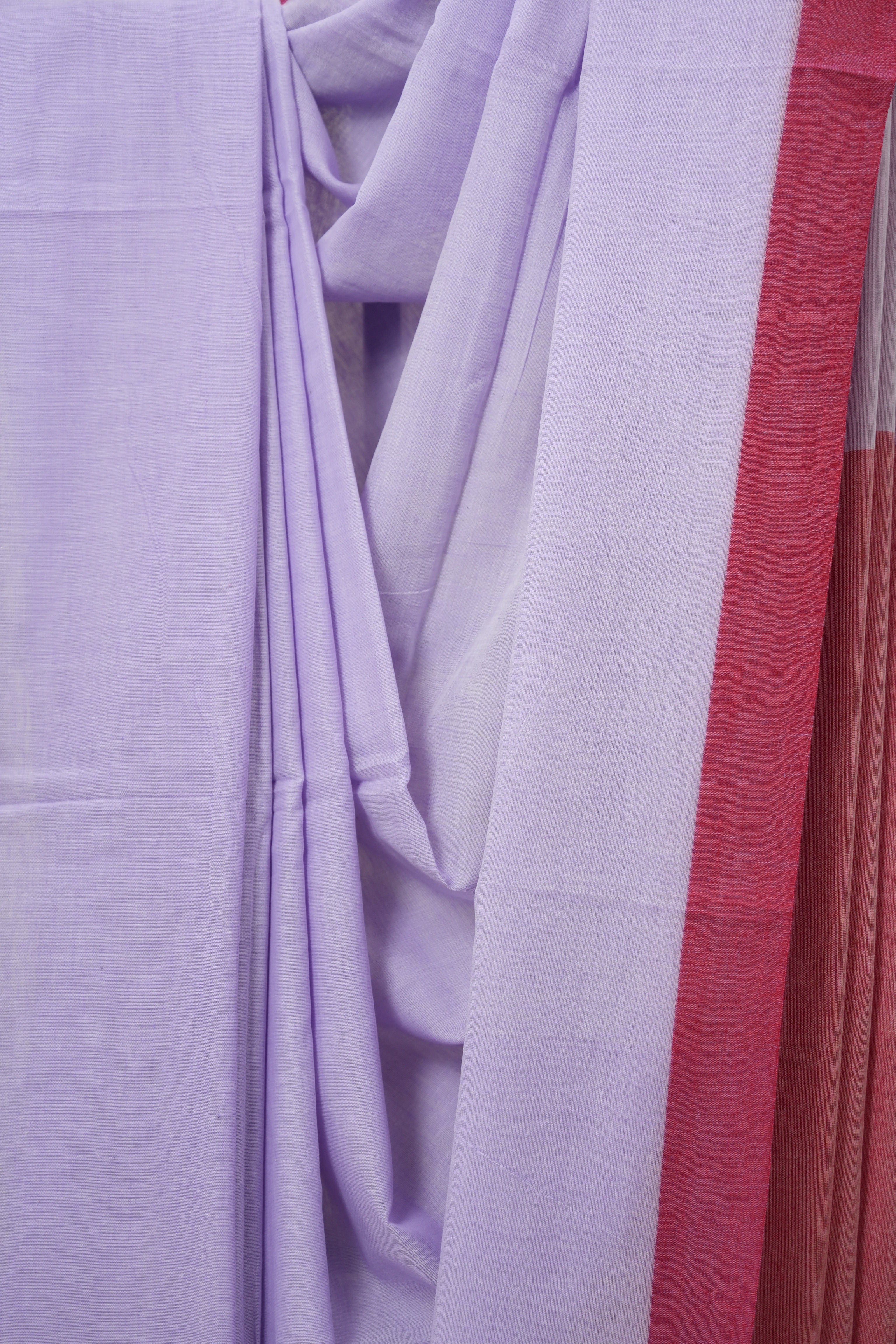 Lavendar Bengal Cotton Saree - SRLBCS156