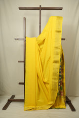 Yellow Cotton Paithani Saree - SRYCPS808