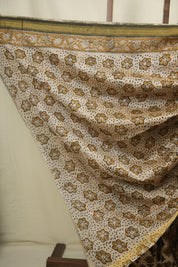 Cream HBP Cotton Silk Saree With Maheshwari Border - SRCCSS1819